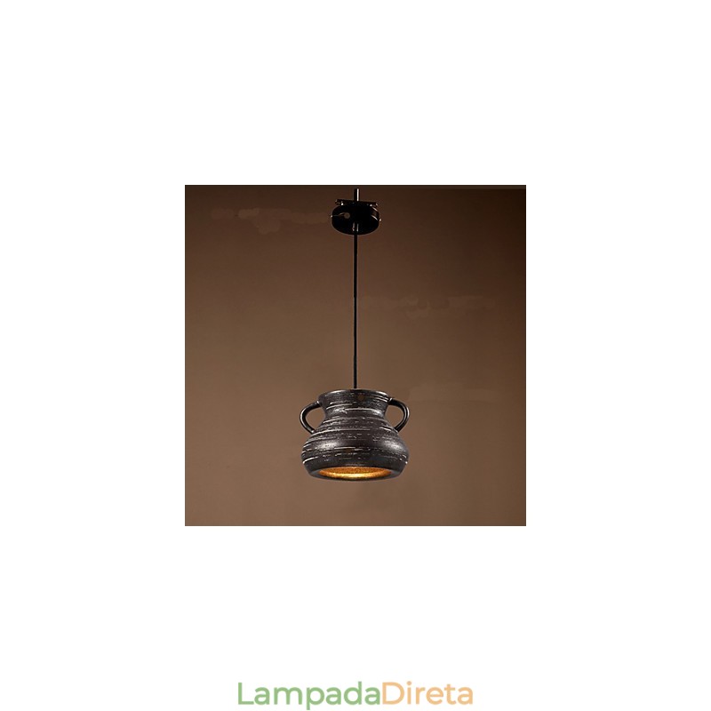 Lustre de cerâmica retrô personalidade pendurado para casa de chá