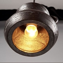 Lustre de cerâmica retrô personalidade pendurado para casa de chá