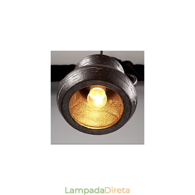 Lustre de cerâmica retrô personalidade pendurado para casa de chá