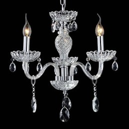 6 Luzes O estilo do palácio Lustre de vidro com lâmpada de vela