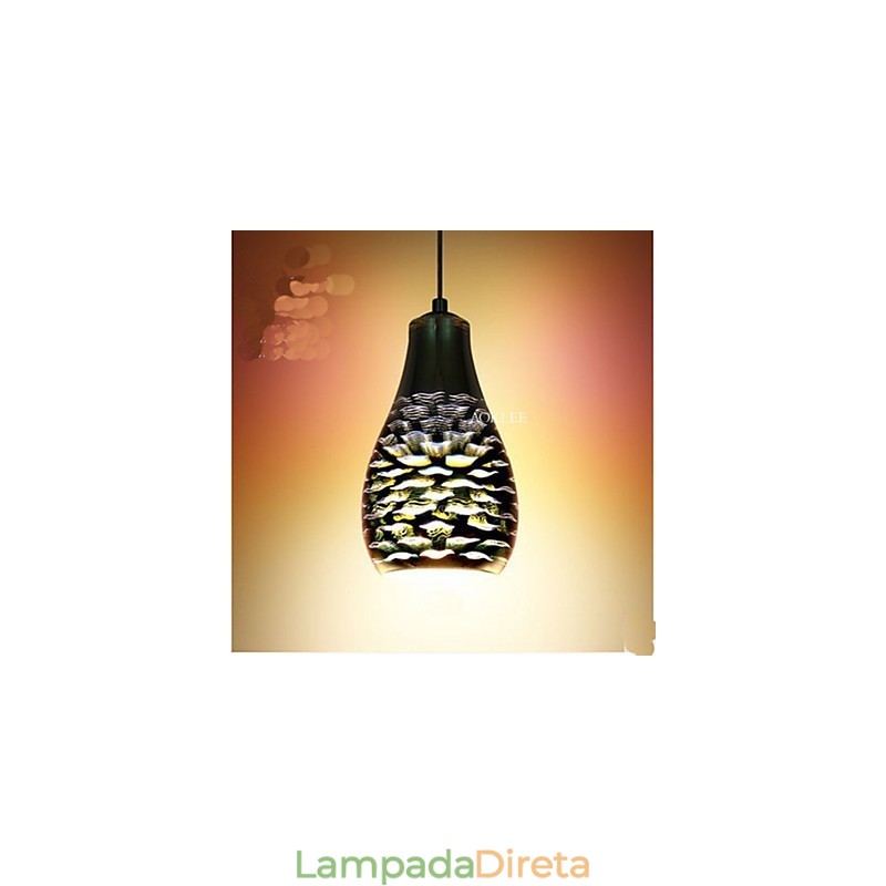 Mesa simples 3D Vidro Criativo Pendente