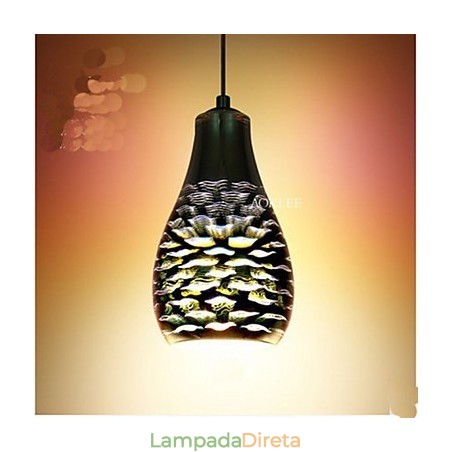 Mesa simples 3D Vidro Criativo Pendente Mesa simples 3D Vidro Criativo Pendente