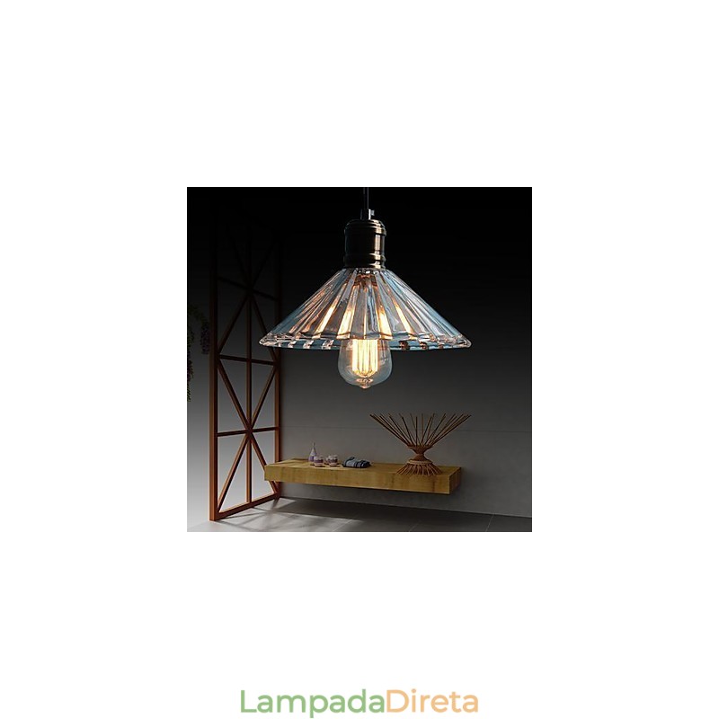 Luminária pendente de metal contemporânea moderna