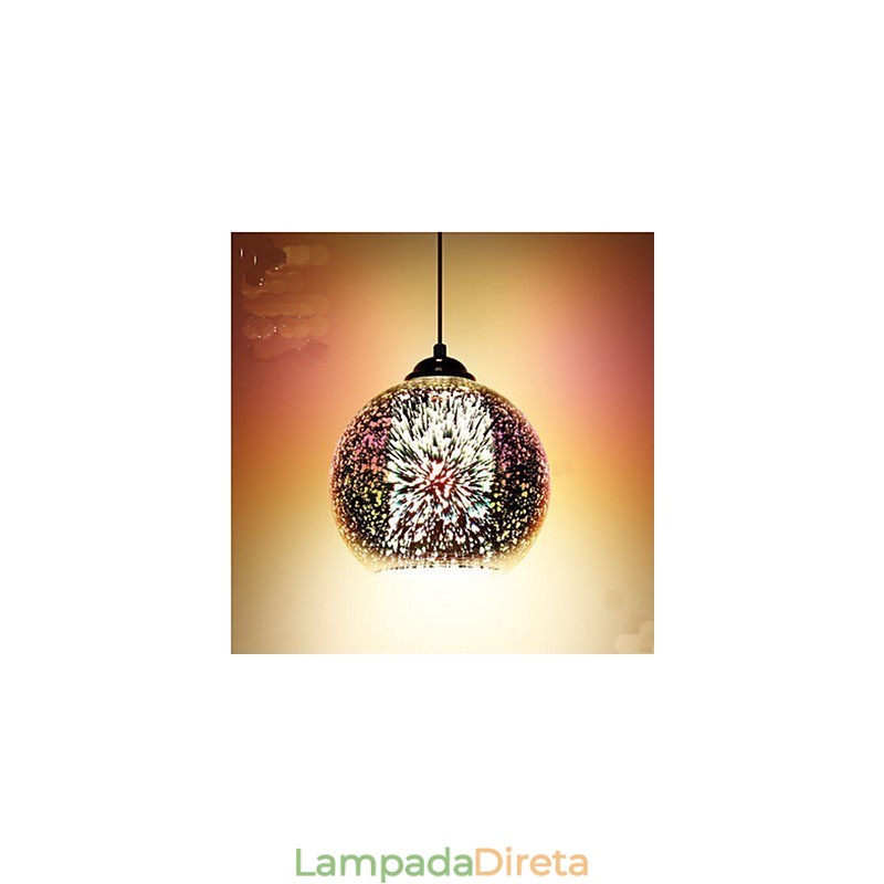 Mesa simples 3D Vidro Criativo Pendente