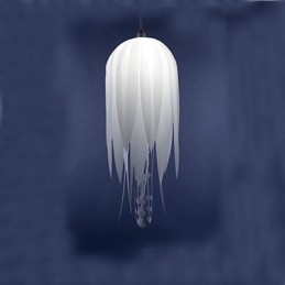 Luminária Pendente Moderna Minimalista Branca 1 Luz Metal e