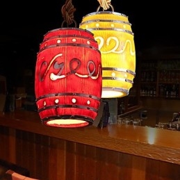 Lustre de resina de barril de decoração minimalista moderno