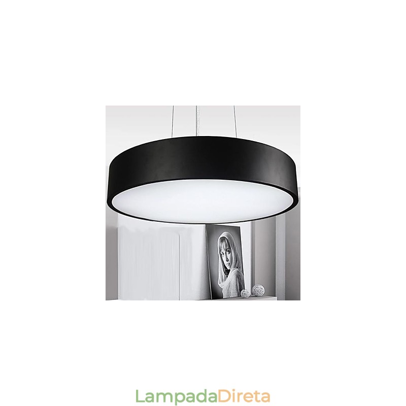 Luminária pendente de metal contemporânea moderna