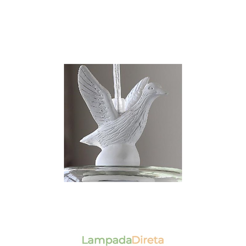 Lustre de vidro de pássaros de patinhos de cabeça única Lustre de refeições