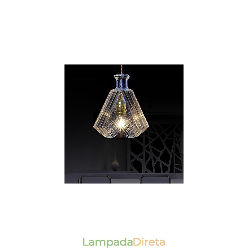Luminária pendente de metal contemporânea moderna
