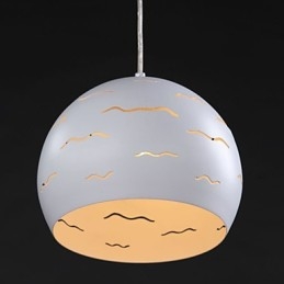 Iluminação criativa simples e moderna de ferro branco real