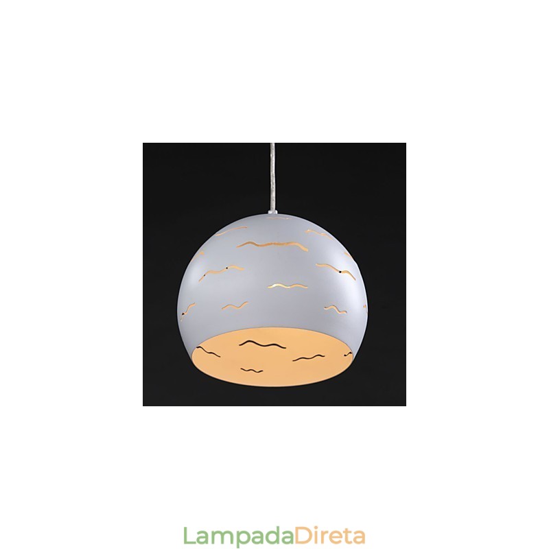 Iluminação criativa simples e moderna de ferro branco real