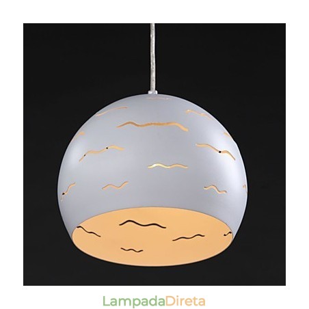 Iluminação criativa simples e moderna de ferro branco real Iluminação criativa simples e moderna de ferro branco real