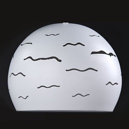 Iluminação criativa simples e moderna de ferro branco real