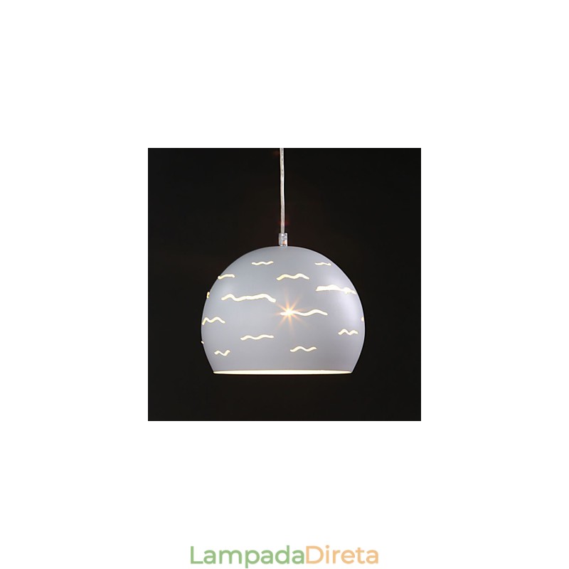 Iluminação criativa simples e moderna de ferro branco real
