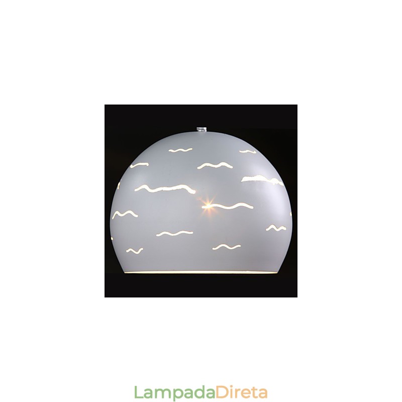 Iluminação criativa simples e moderna de ferro branco real