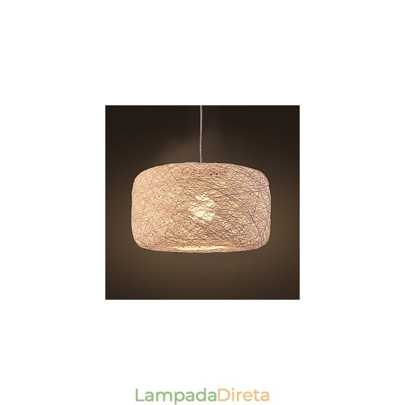 Lustre de moda europeu moderno e minimalista para casa com bolas de vime