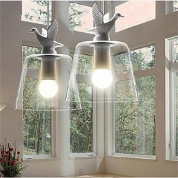 Luminária de vidro estilo americano retrô criativa de cabeça única Nordic Cafe
