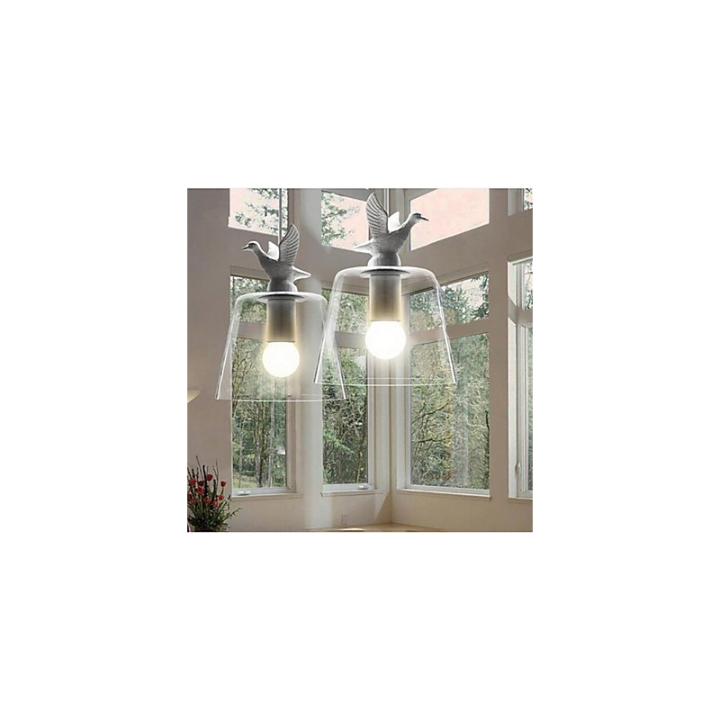 Luminária de vidro estilo americano retrô criativa de cabeça única Nordic Cafe