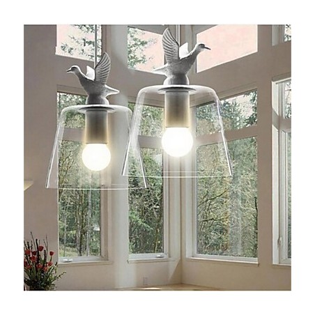 Luminária de vidro estilo americano retrô criativa de cabeça única Nordic Cafe Luminária de vidro estilo americano retrô criativa de cabeça única Nordic Cafe