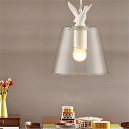 Luminária de vidro estilo americano retrô criativa de cabeça única Nordic Cafe