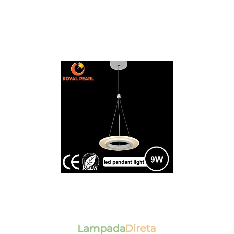 Luminária pendente Art Déco de 9 W de alto custo-benefício