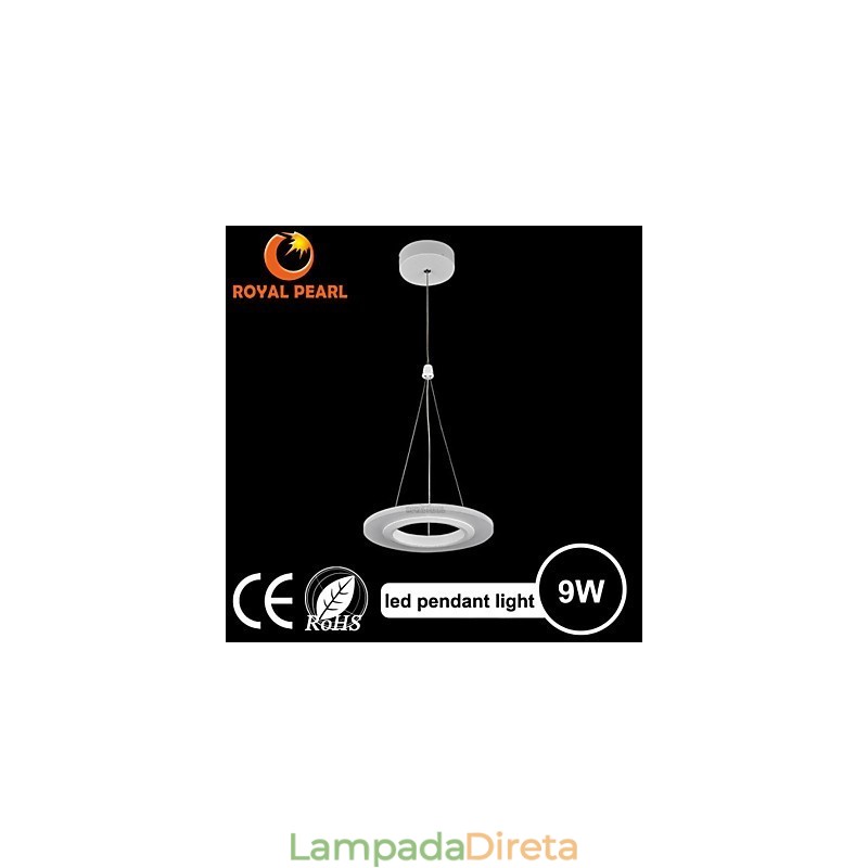 Luminária pendente Art Déco de 9 W de alto custo-benefício