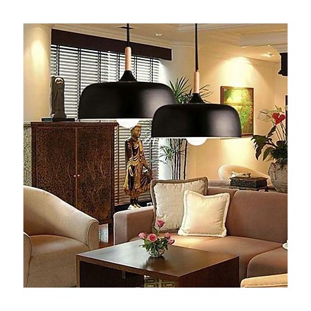 Luminária pendente de metal com pintura country Luminária pendente de metal com pintura country