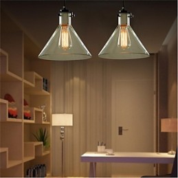 Luminária de vidro estilo americano retrô criativa de cabeça única Nordic Cafe