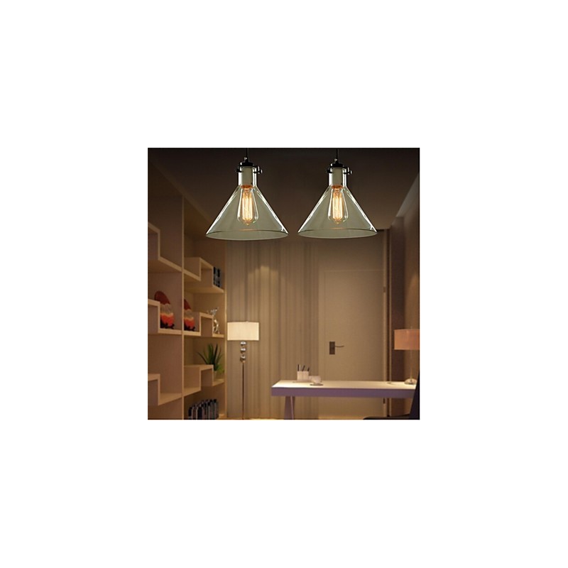 Luminária de vidro estilo americano retrô criativa de cabeça única Nordic Cafe