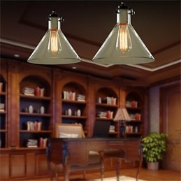 Luminária de vidro estilo americano retrô criativa de cabeça única Nordic Cafe