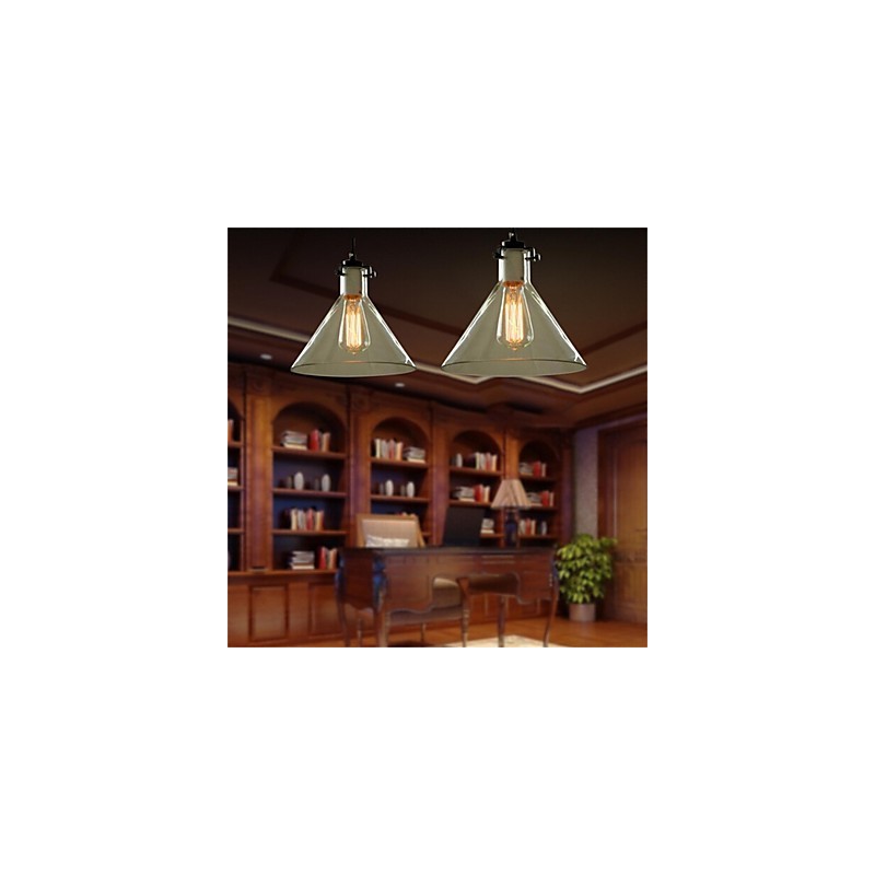 Luminária de vidro estilo americano retrô criativa de cabeça única Nordic Cafe