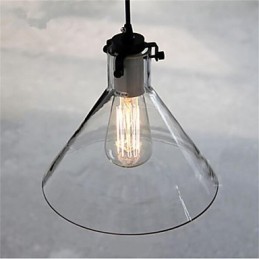 Luminária de vidro estilo americano retrô criativa de cabeça única Nordic Cafe