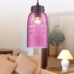 1 Luminária pendente de vidro moderna com design de bolha transparente