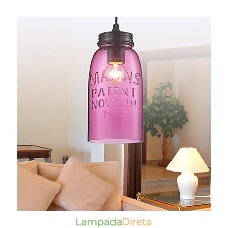 1 Luminária pendente de vidro moderna com design de bolha transparente 1 Luminária pendente de vidro moderna com design de bolha transparente