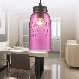 1 Luminária pendente de vidro moderna com design de bolha transparente
