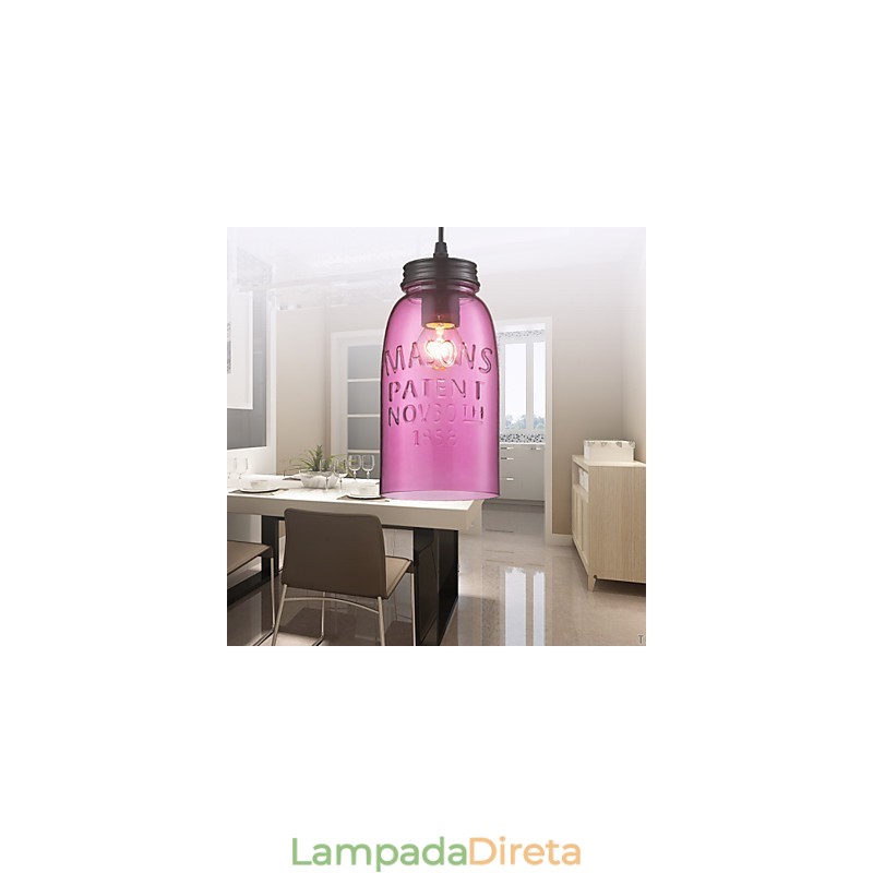 1 Luminária pendente de vidro moderna com design de bolha transparente