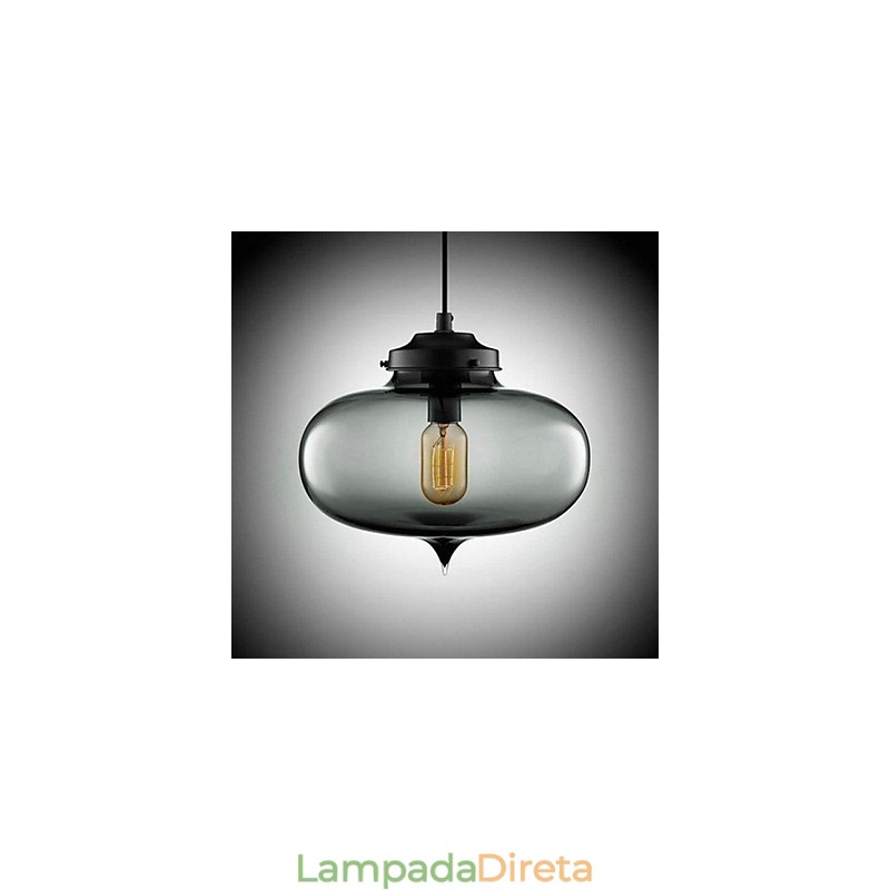 Pendente Bubble Design 1 Luz Minimalista Pintura em Ferro