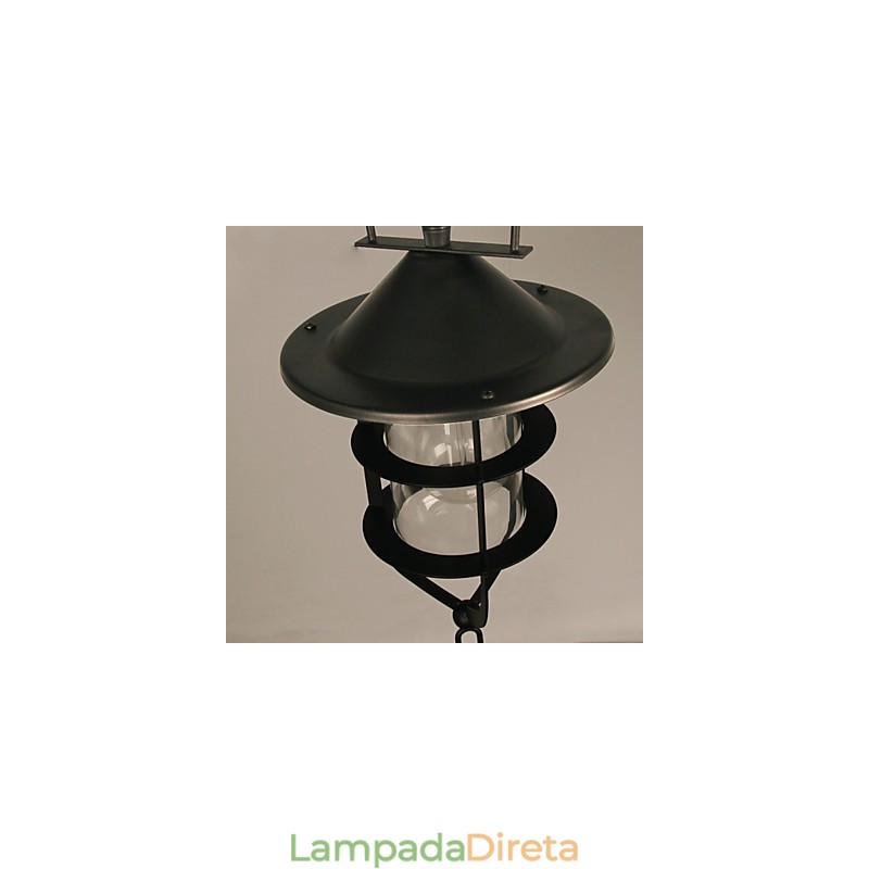 Luminária pendente de metal com pintura estilo retrô mini