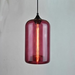Pendente de design de garrafa 1 luz minimalista pintura de ferro