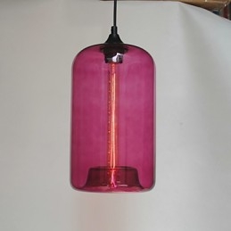Pendente de design de garrafa 1 luz minimalista pintura de ferro