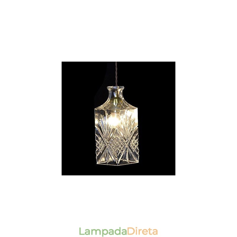 Luminária pendente de metal cristal contemporânea moderna