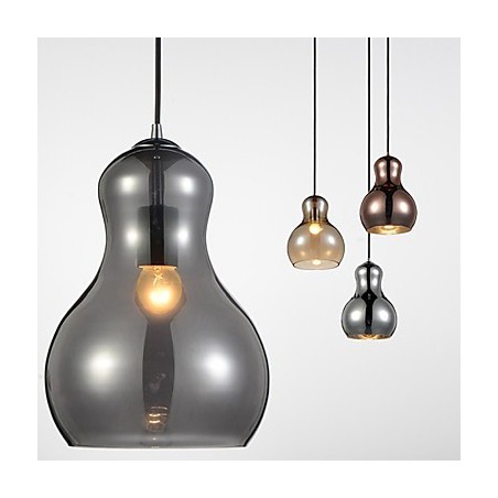 Luminária pendente em formato de cabaça 1 luz Modern Simplicity Dourado Cromado Ouro Rosa Âmbar Cinza Fumê Vidro e Aço Carbono Luminária pendente em formato de cabaça 1 luz Modern Simplicity Dourado Cromado Ouro Rosa Âmbar Cinza Fumê Vidro e Aço Carbono