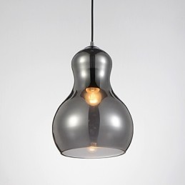 Luminária pendente em formato de cabaça 1 luz Modern Simplicity Dourado Cromado Ouro Rosa Âmbar Cinza Fumê Vidro e Aço Carbono