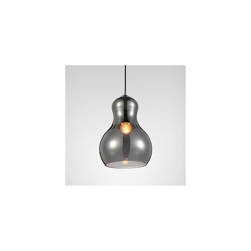Luminária pendente em formato de cabaça 1 luz Modern Simplicity Dourado Cromado Ouro Rosa Âmbar Cinza Fumê Vidro e Aço Carbono