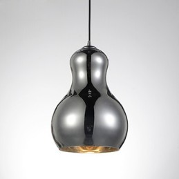 Luminária pendente em formato de cabaça 1 luz Modern Simplicity Dourado Cromado Ouro Rosa Âmbar Cinza Fumê Vidro e Aço Carbono