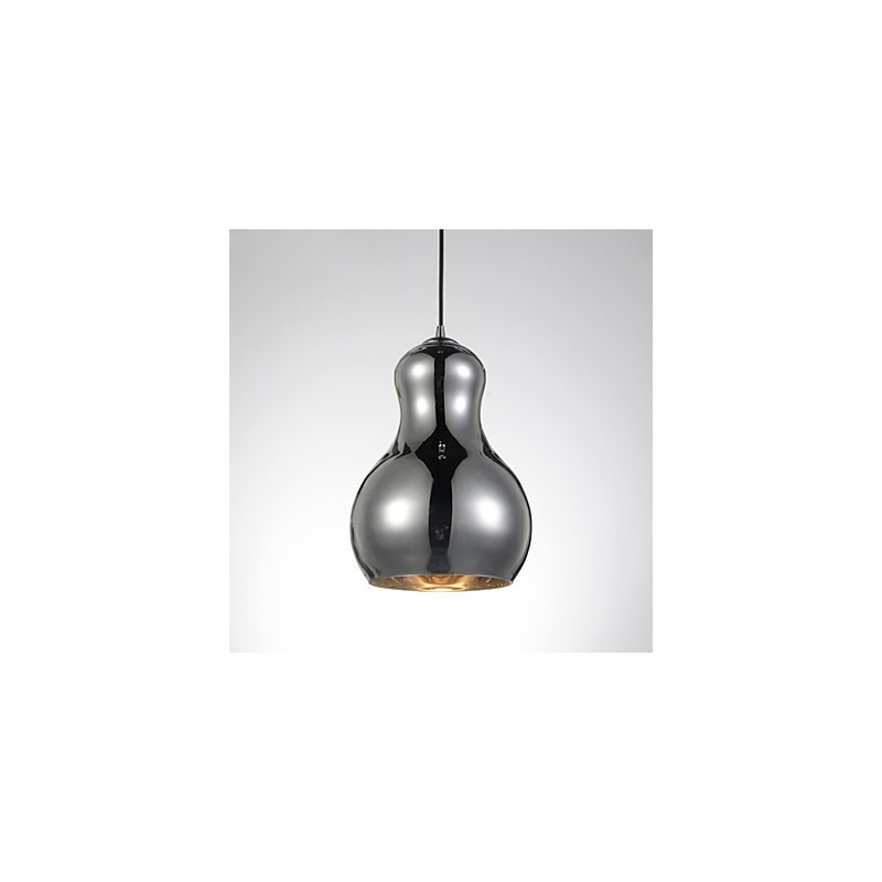 Luminária pendente em formato de cabaça 1 luz Modern Simplicity Dourado Cromado Ouro Rosa Âmbar Cinza Fumê Vidro e Aço Carbono