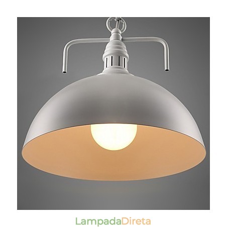 Luminária pendente de metal com pintura rústica Lodge