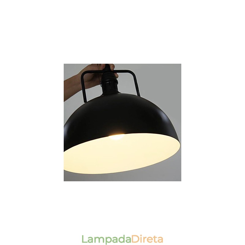 Luminária pendente de metal com pintura rústica Lodge