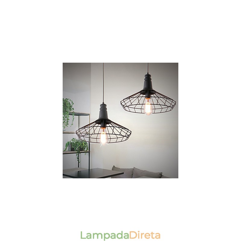 Rústico Lodge Retro Country Mini Estilo Pintura Metal Pendente Luz Garagem