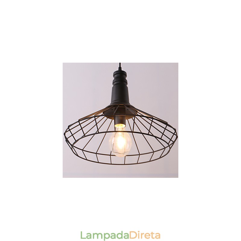 Rústico Lodge Retro Country Mini Estilo Pintura Metal Pendente Luz Garagem